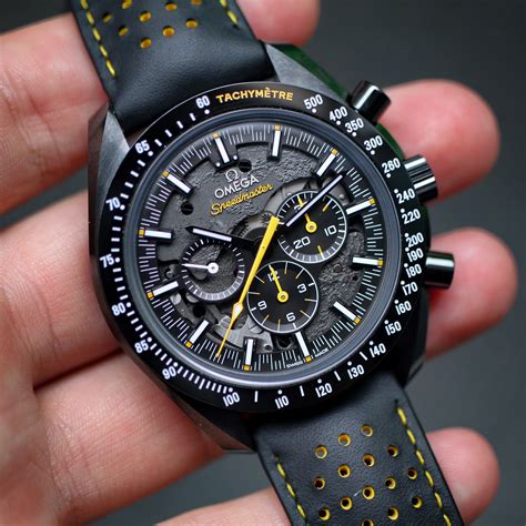 omega speedmaster moonwatch dark side of the moon apollo 8|omega speedmaster black ceramic price.